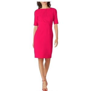 NEW TOCCIN Guava Boatneck Sheath Dress in Pink Size 2